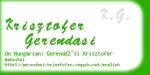 krisztofer gerendasi business card